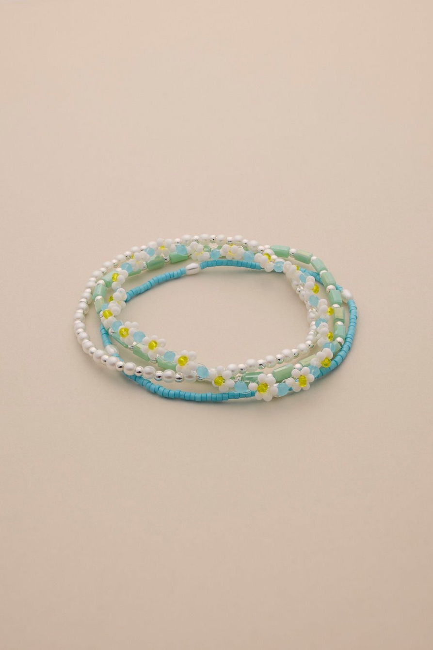 delicate beaded layered bracelet